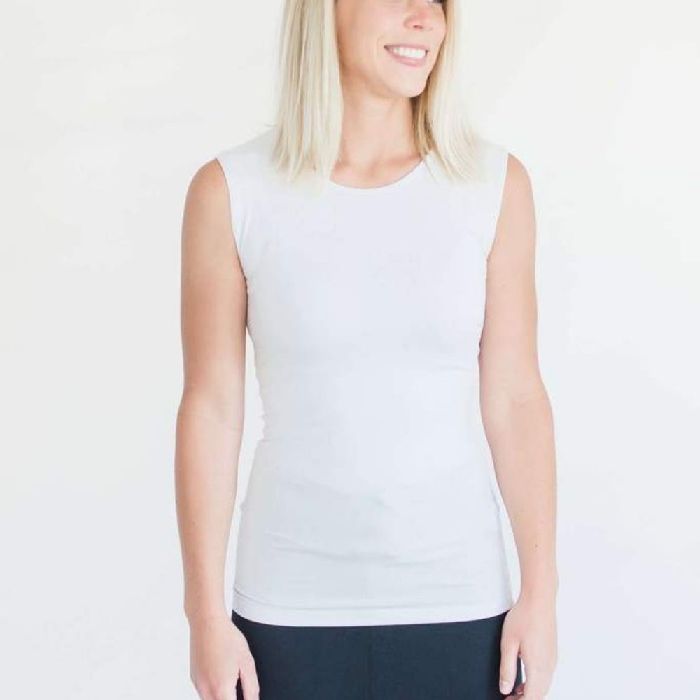 White Thick Strap Tank Top